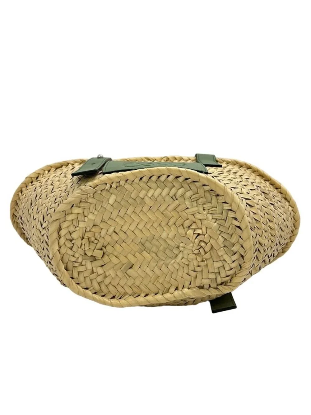 Loewe Handbag Basket Bag Small Beige Green Leather